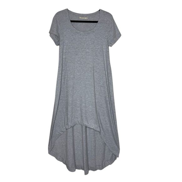 Caite Dresses & Skirts - Caite Heather Gray High Low Swing Dress Size S Casual